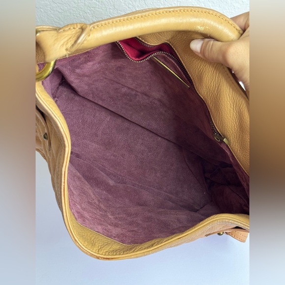 MARC JACOBS Tan Quilted Leather Handbag Made in Italy - Picture 11 of 14